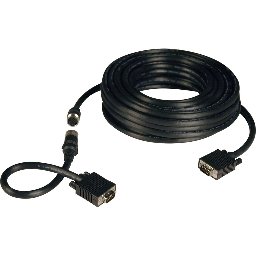 Tripp Lite 100ft VGA Coax Monitor Cable Easy Pull with RGB High Resolution HD15 M/M 100' P503-100
