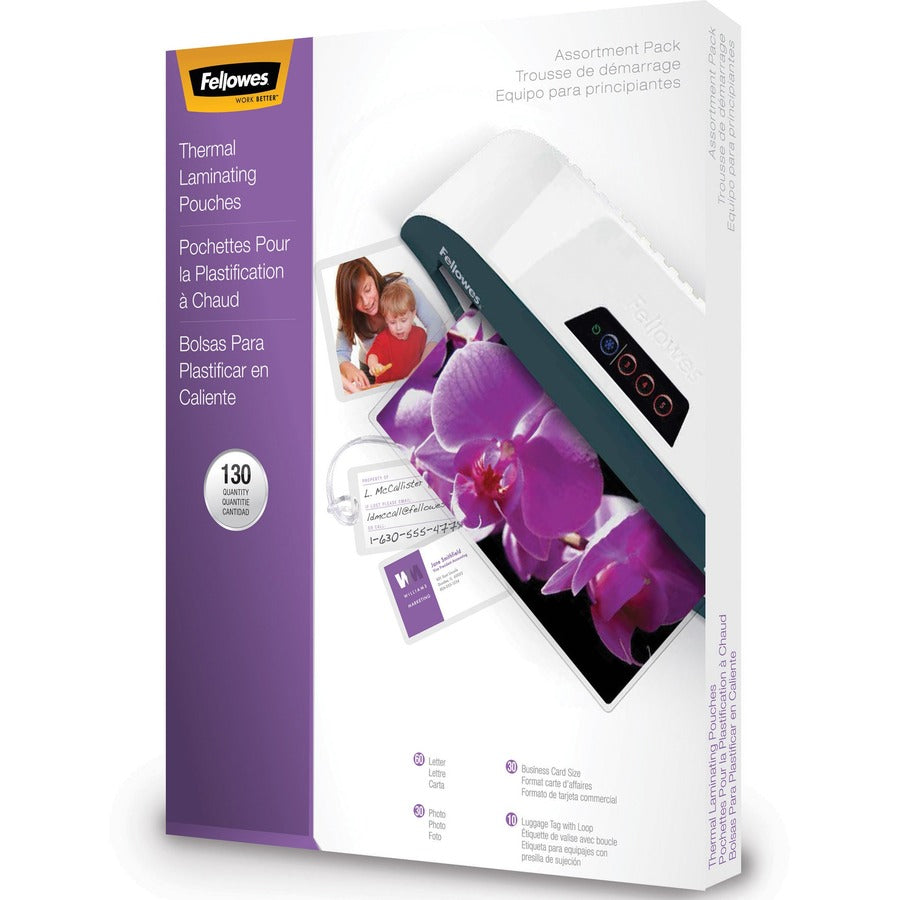 Fellowes Laminating Pouch Starter Kit, 130 pack 5208502