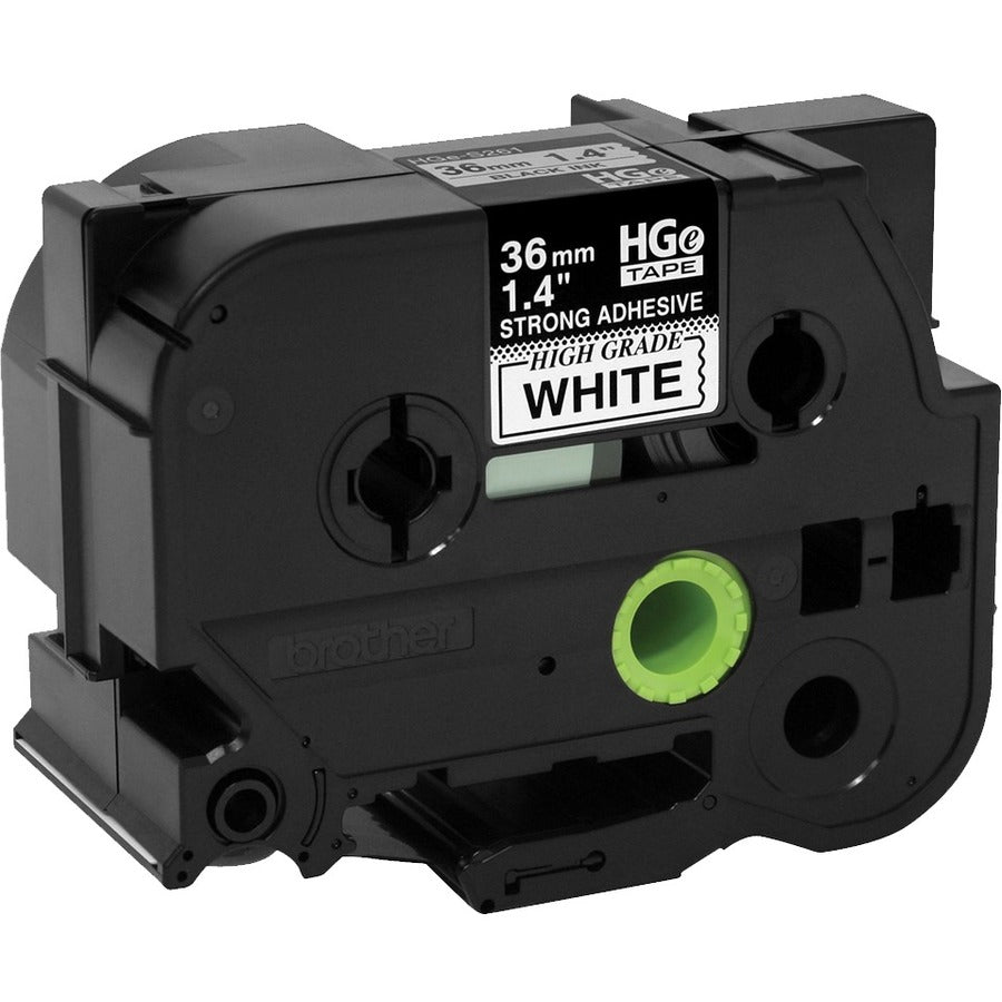 Brother HGES2615PK Black on White Extra-Strength Adhesive Label Tape HGES2615PK