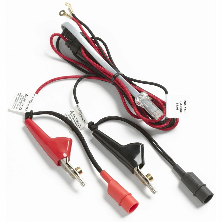 Fluke Networks Test Leads with an RJ-11 Plug, Angled Bed-of-Nails (ABN), and Piercing Pin Clips LEAD-ABNPRJ11