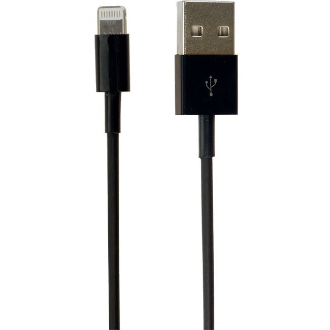 VisionTek Lightning to USB .25 Meter Cable Black (M/M) 900780