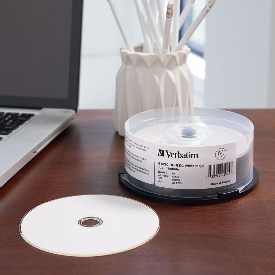 Verbatim Blu-ray Recordable Media - BD-R DL - 8x - 50 GB - 25 Pack Spindle 98925