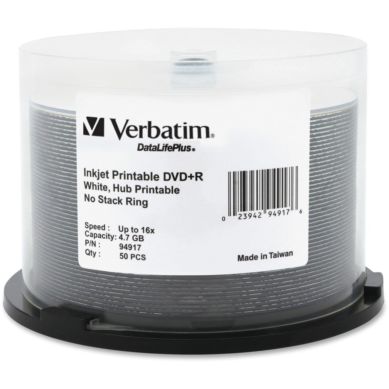 Verbatim DataLifePlus 16x DVD+R Media 94917-4X50PK