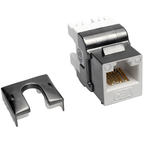 Tripp Lite by Eaton Cat6a 110-Style Punchdown RJ45 Keystone Jack, White, TAA N238-001-WH-6A