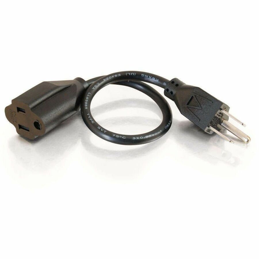 C2G 3ft Outlet Saver Power Extension Cord 03114