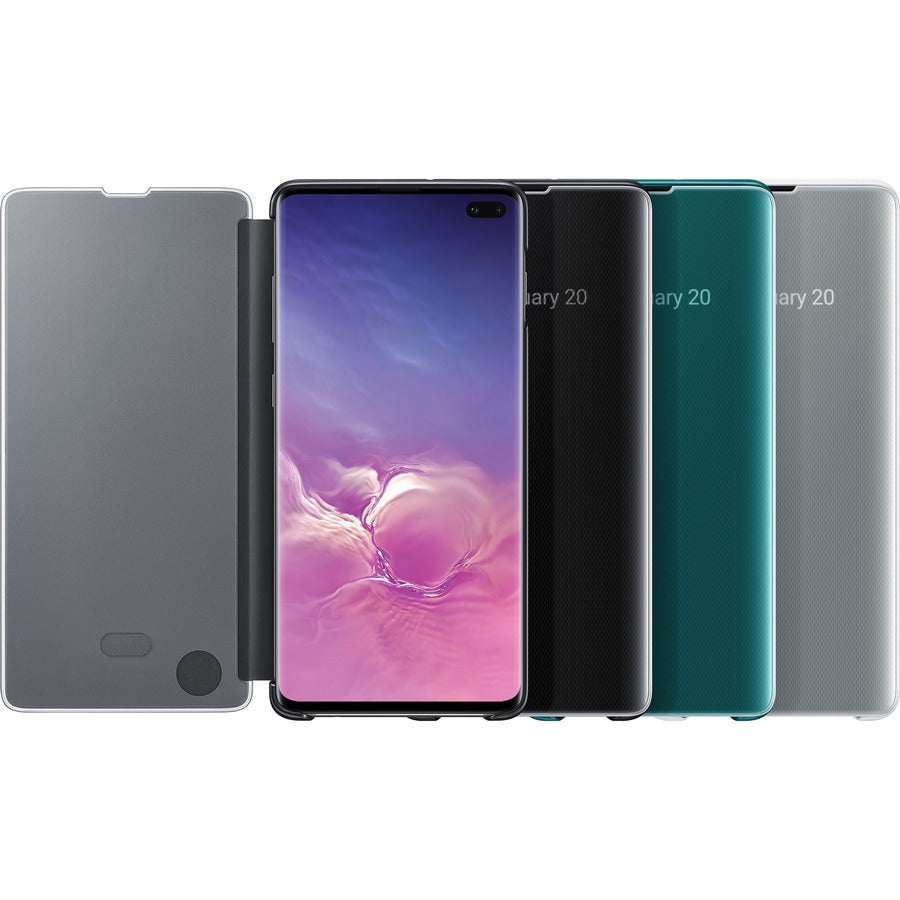 Samsung Clear View Carrying Case Samsung Smartphone - Black EF-ZG975CBEGCA