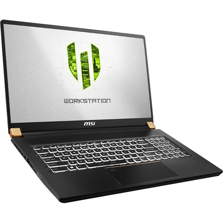 MSI WS75 9TK WS75 9TK-656CA 17.3" Mobile Workstation - Full HD - Intel Core i7 9th Gen i7-9750H - 32 GB - 1 TB SSD - Matte Black with Gold Diamond WS75 9TK-656CA