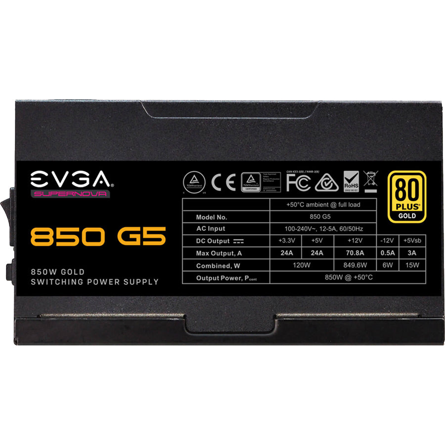 EVGA SuperNOVA 850 G5 Power Supply 220-G5-0850-X1