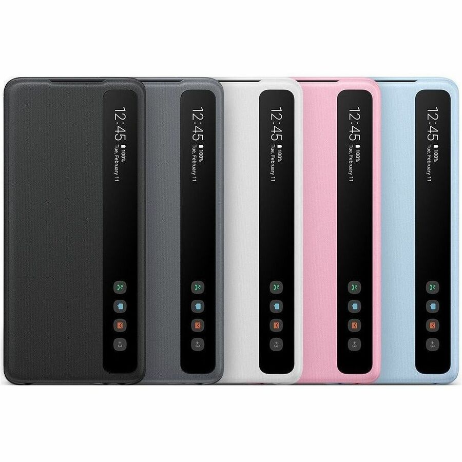 Samsung Smart Clear View Carrying Case Samsung Galaxy S20+ 5G, Galaxy S20+ Smartphone - Pink EF-ZG985CPEGCA