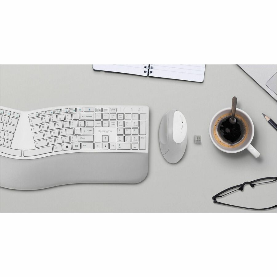 Kensington Pro Fit Ergo Wireless Keyboard and Mouse-Gray 75407