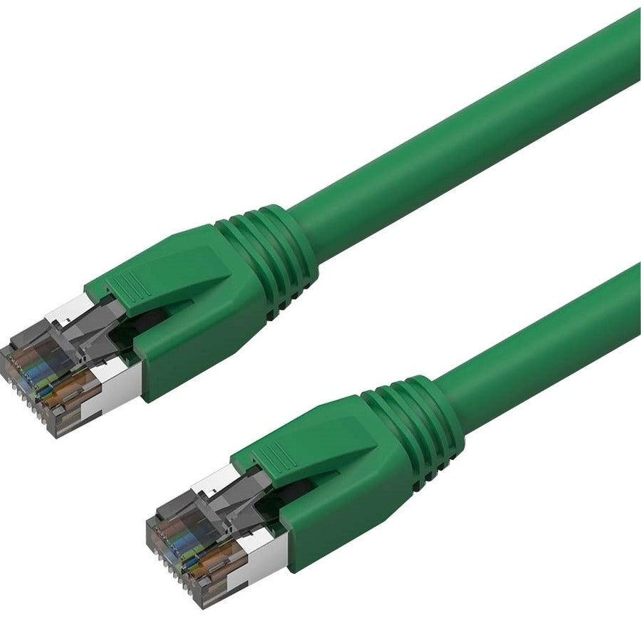 Axiom 15FT CAT8 2000mhz S/FTP Shielded Patch Cable Snagless Boot (Green) C8SBSFTP-N15-AX