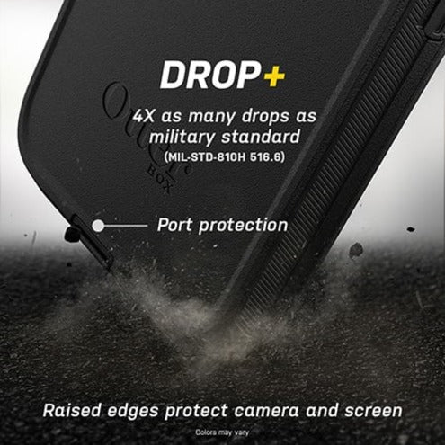 OtterBox Defender Rugged Carrying Case (Holster) Apple iPhone 12 Pro, iPhone 12 Smartphone - Black 77-65401