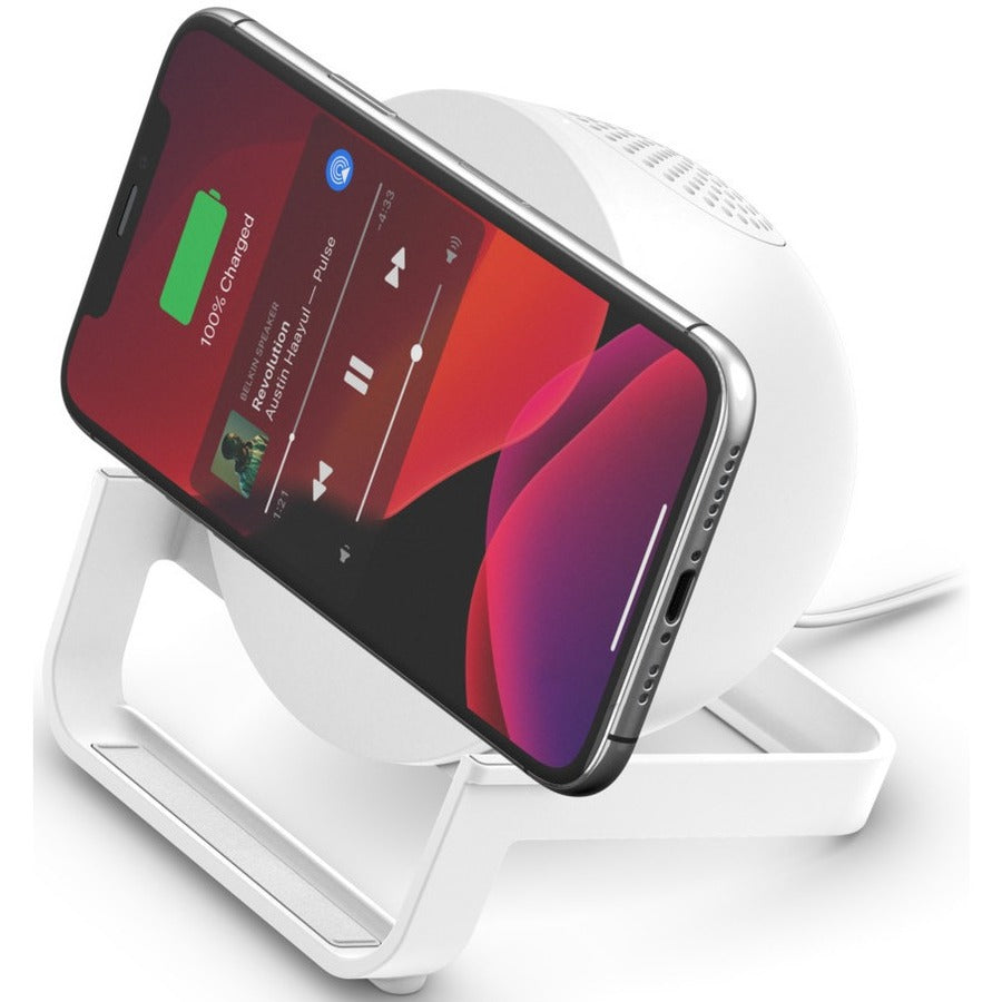 Belkin BOOST↑CHARGE Wireless Charging Stand + Speaker AUF001TTWH