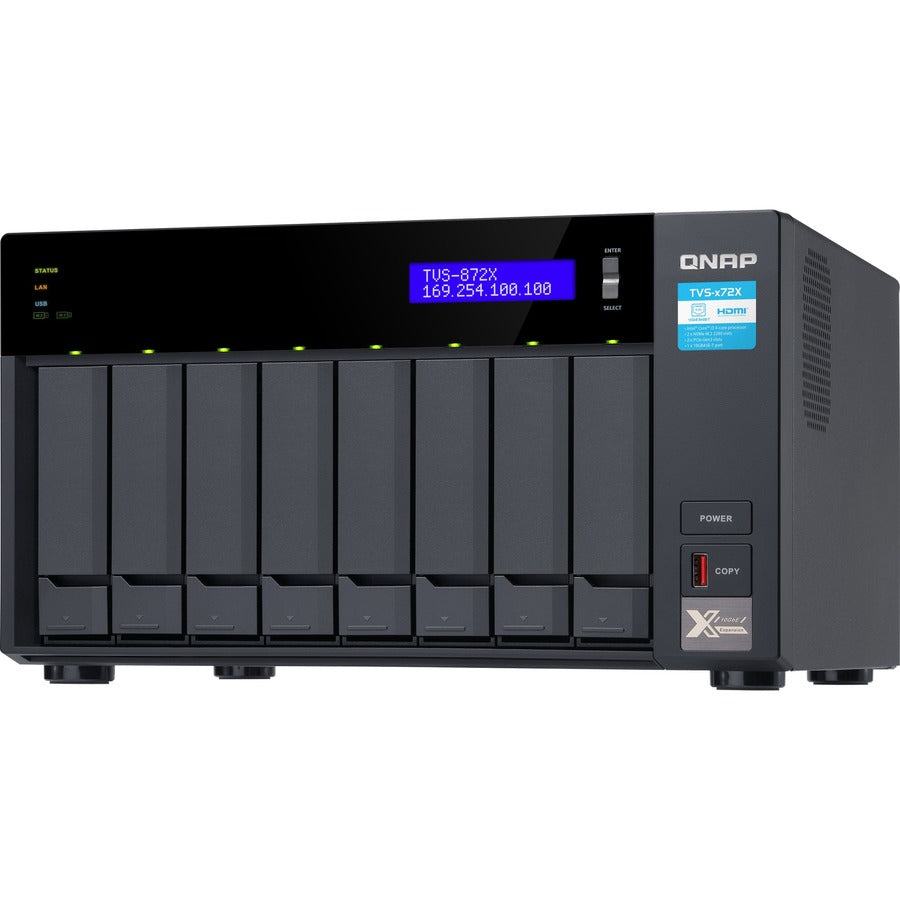 QNAP TVS-872X-I3-8G SAN/NAS Storage System TVS-872X-I3-8G-US