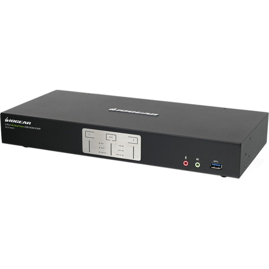 IOGEAR 2-Port 4K Dual View KVMP Switch with HDMI Connection, USB 3.0 Hub and Audio GCS1942H
