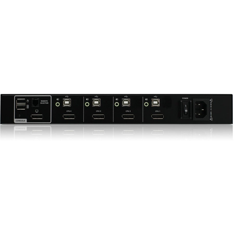 IOGEAR 4-Port Single View DisplayPort/HDMI Secure KVM Switch w/Audio GCS1414TAA4-UN