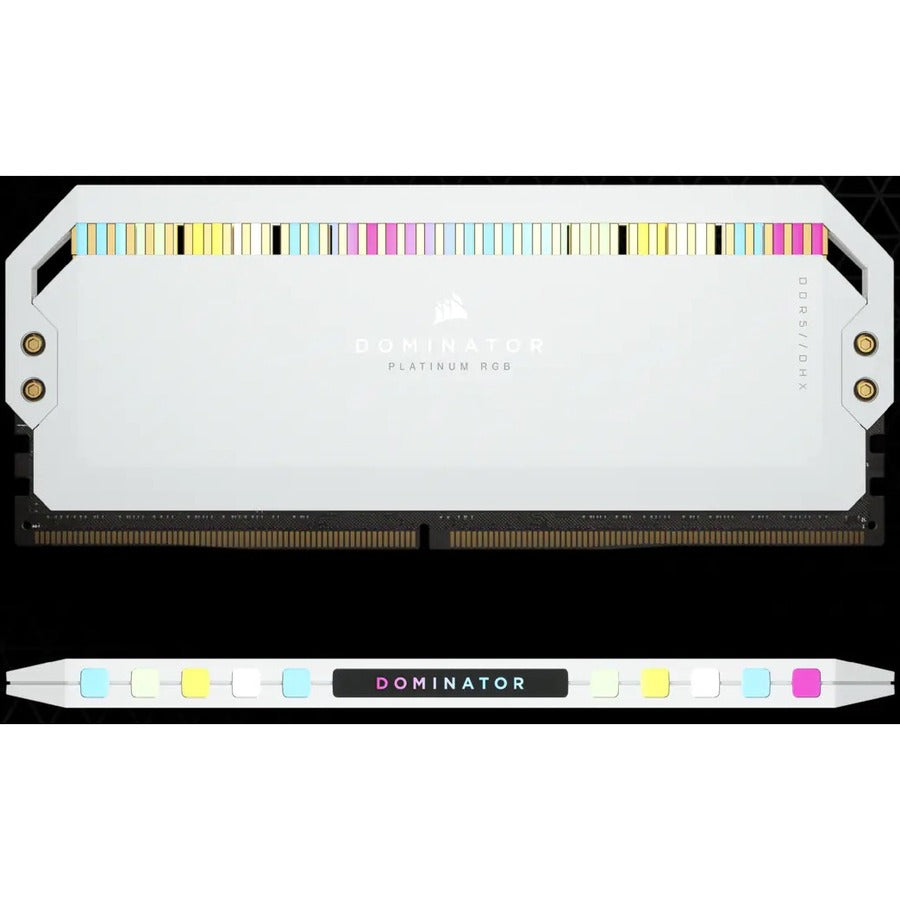 Corsair Dominator Platinum RGB 32GB (2x16GB) DDR5 DRAM 6200MHz C36 Memory Kit - White CMT32GX5M2X6200C36W