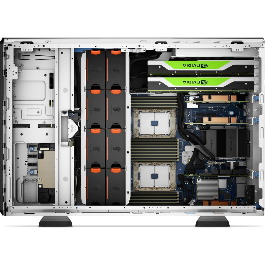 Dell EMC PowerEdge T550 5U Tower Server - Intel Xeon Silver 4310 2.10 GHz - 16 GB RAM - 480 GB SSD - 12Gb/s SAS Controller C4T52