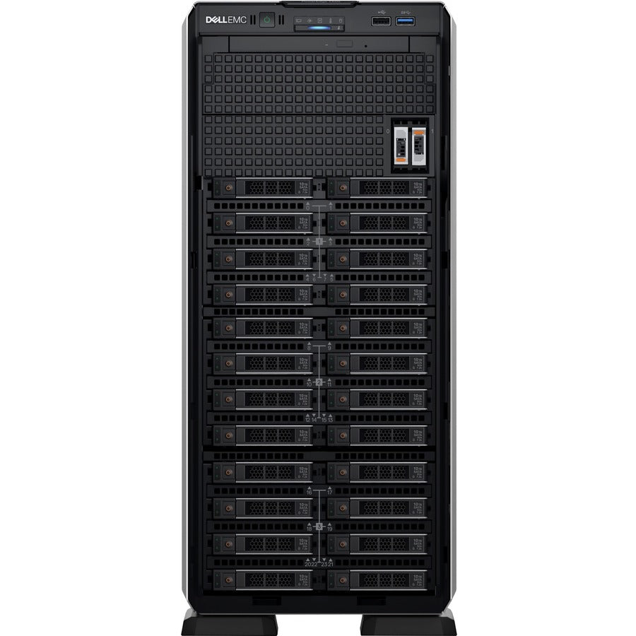 Dell EMC PowerEdge T550 5U Tower Server - Intel Xeon Silver 4310 2.10 GHz - 16 GB RAM - 480 GB SSD - 12Gb/s SAS Controller C4T52