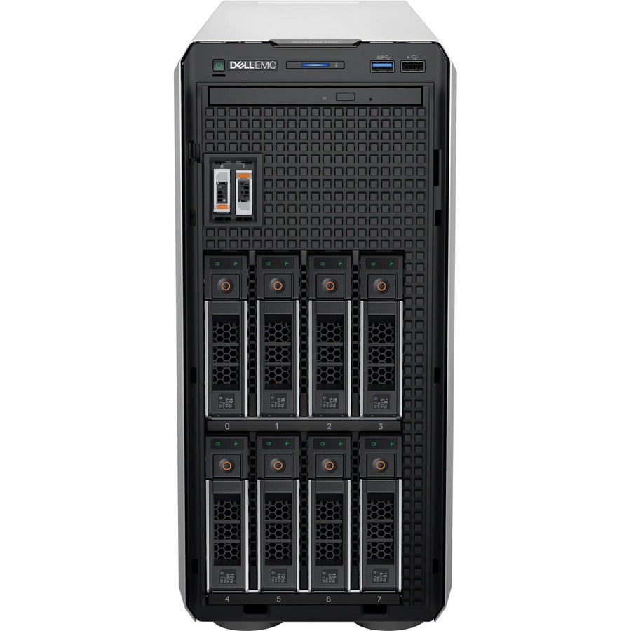 Dell EMC PowerEdge T350 4.5U Tower Server - 1 x Intel Xeon E-2334 3.40 GHz - 8 GB RAM - 480 GB SSD - Serial ATA, Serial Attached SCSI (SAS) Controller DTWW2