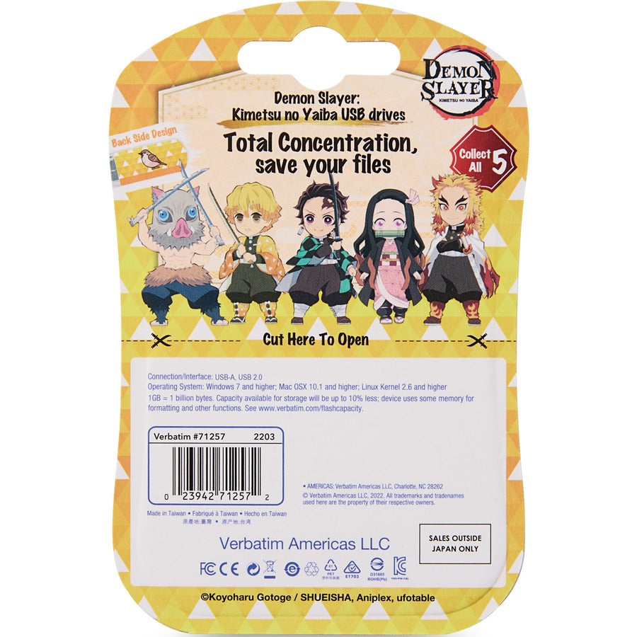 Verbatim 16GB Demon Slayer USB Flash Drive- Zenitsu 71257