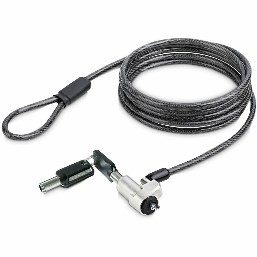 StarTech.com Laptop Cable Lock 6Ft Compatible w/ Noble Wedge®, Anti-Theft Keyed Lock, Security Cable Lock, Steel Cable Lock For Laptop NBLWK-LAPTOP-LOCK