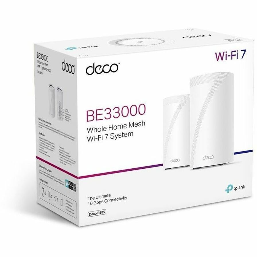 TP-Link Deco BE95 Wi-Fi 7 IEEE 802.11be Ethernet Wireless Router DECO BE95(2-PACK)