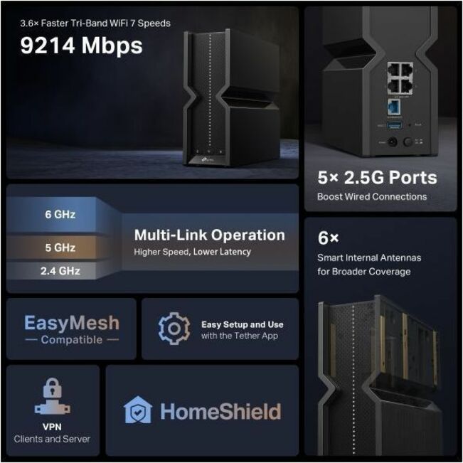 TP-Link Archer BE9300 Wi-Fi 7 Wireless Router Archer BE550