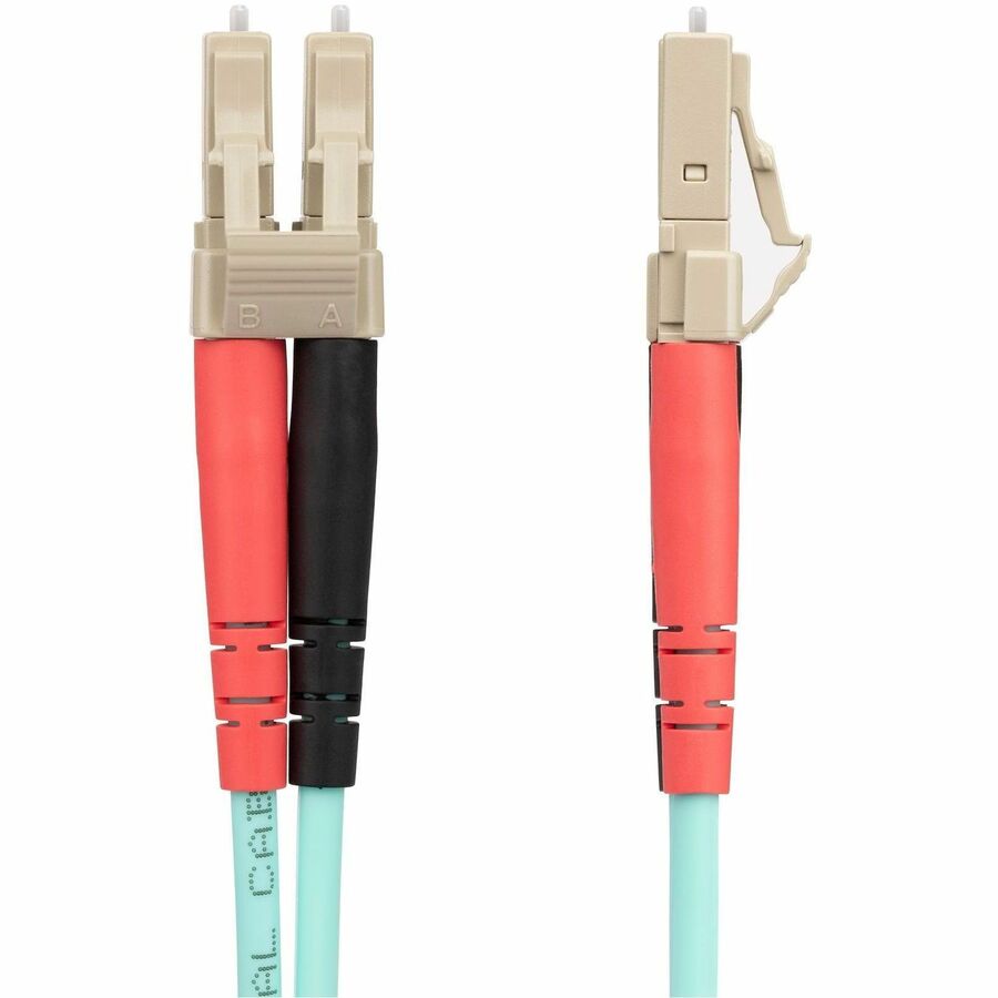StarTech.com 20m (65ft) LC/UPC to LC/UPC OM4 Multimode Fiber Optic Cable, 50/125µm, 100G, Low Insertion Loss, LSZH Fiber Jumper Cord 450FBLCLC20