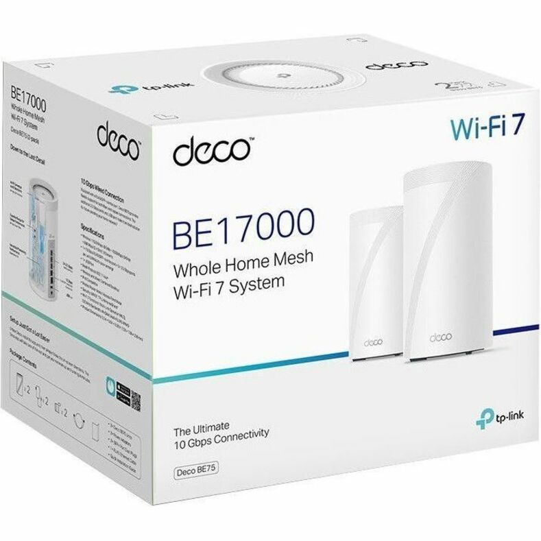 TP-Link Deco BE75 Wi-Fi 7 IEEE 802.11 a/b/g/n/ac/ax/be Ethernet Wireless Router DECO BE75(2-PACK)