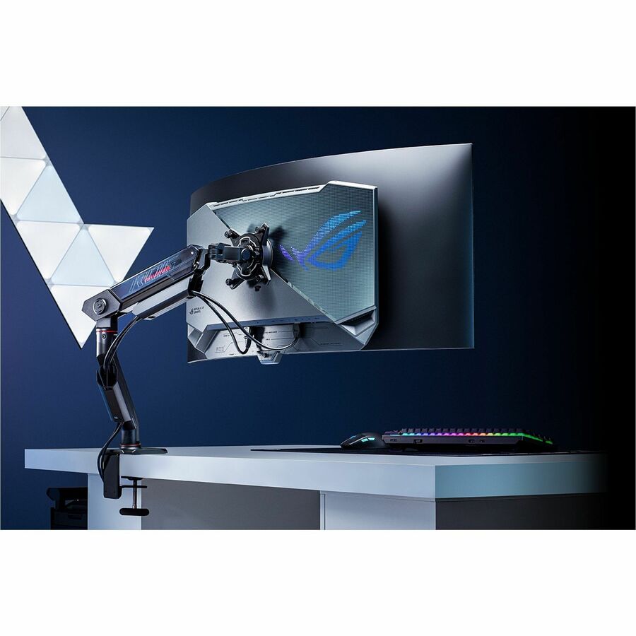 Asus ROG Mounting Arm for Monitor, Flat Panel Display, Curved Screen Display - Black AAS01