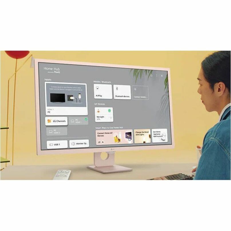 LG MyView 32SR50F-P 32" Class Full HD Smart LCD Monitor - 16:9 - Pink 32SR50F-P