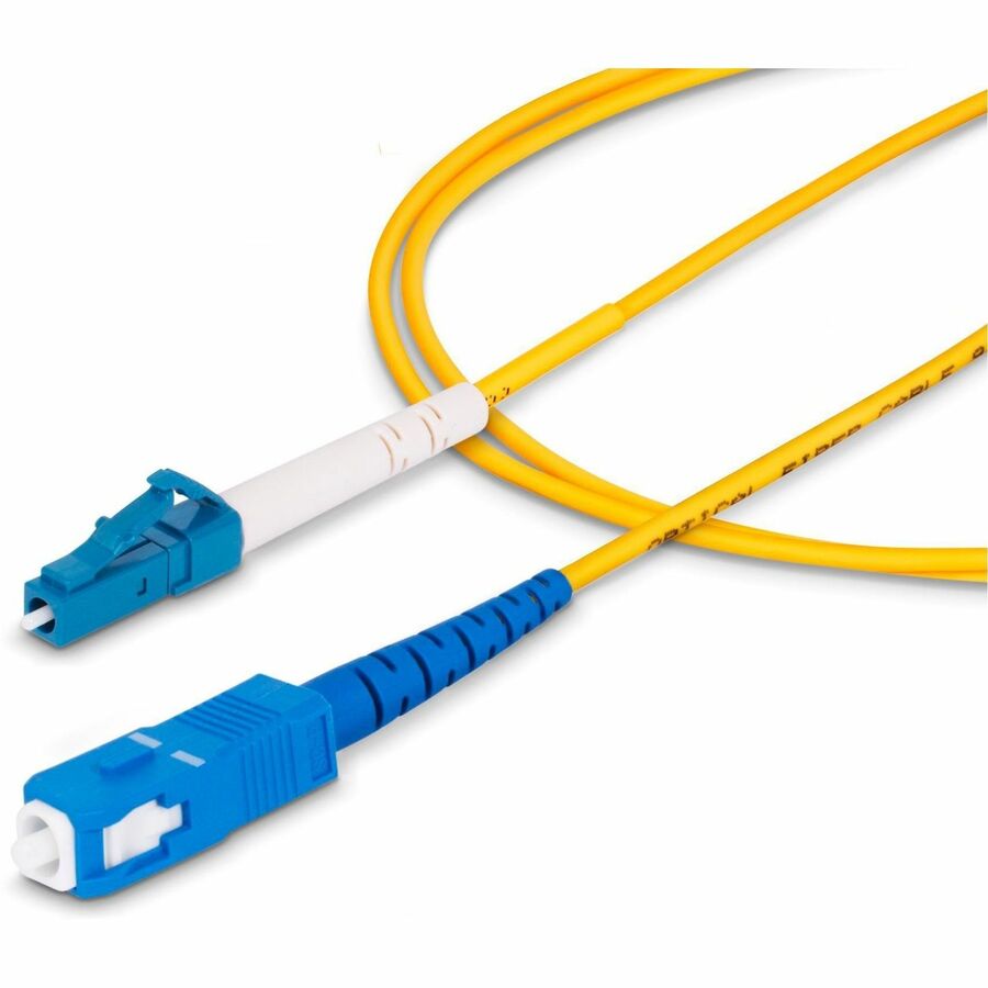 StarTech.com 5m (16.4ft) LC to SC (UPC) OS2 Single Mode Simplex Fiber Optic Cable, 9/125, 40G/100G, Low Insertion Loss, LSZH Jumper Cord SPSMLCSC-OS2-5M