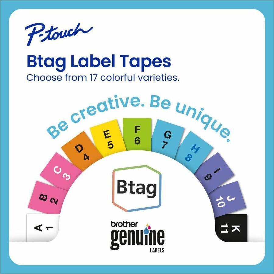Brother P-touch BTAG-131 Black on Clear Label Tape BTAG131