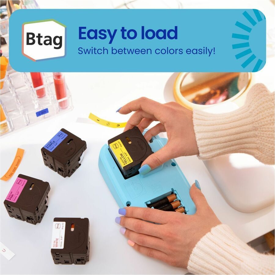 Brother P-touch BTAG-231 Black on White Label Tape BTAG231