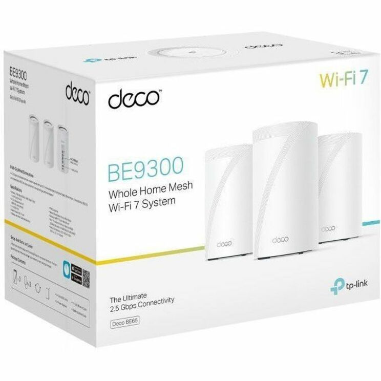 TP-Link Deco BE65 Wi-Fi 7 IEEE 802.11be Wireless Router DECO BE65(3-PACK)