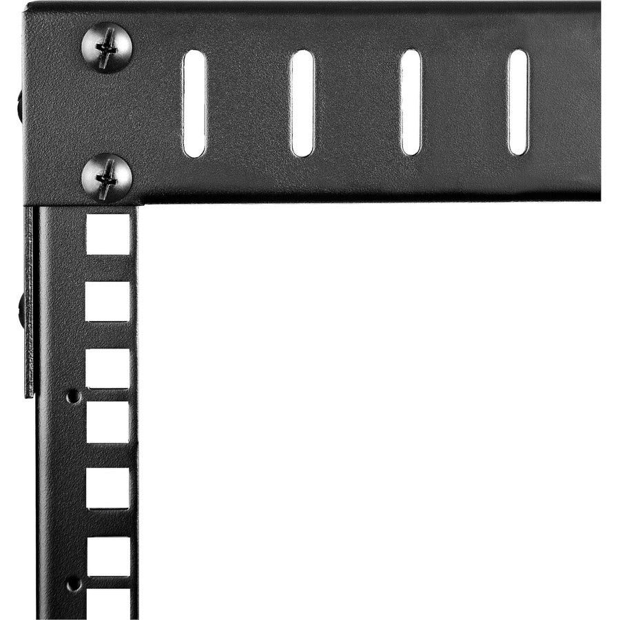 StarTech.com Rack réseau mural 8U 19" - Profondeur réglable 12-20" Cadre ouvert pour salle de serveurs/AV/données/équipement informatique avec écrous cage RK812WALLOA