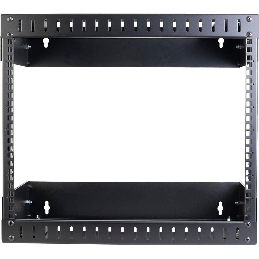 StarTech.com Rack réseau mural 8U 19" - Profondeur réglable 12-20" Cadre ouvert pour salle de serveurs/AV/données/équipement informatique avec écrous cage RK812WALLOA