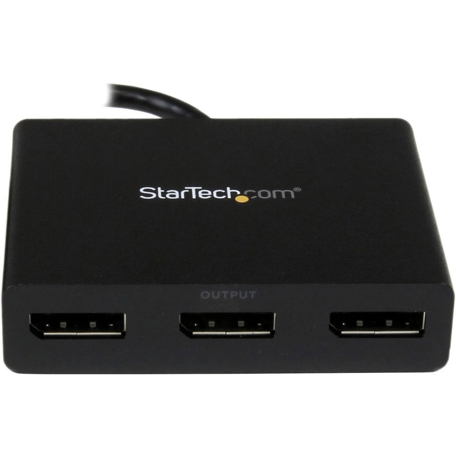StarTech.com 3-Port Multi Monitor Adapter, DisplayPort 1.2 MST Hub, Dual 4K, 1x 1080p, Video Splitter for Extended Desktop Mode, Windows MSTDP123DP