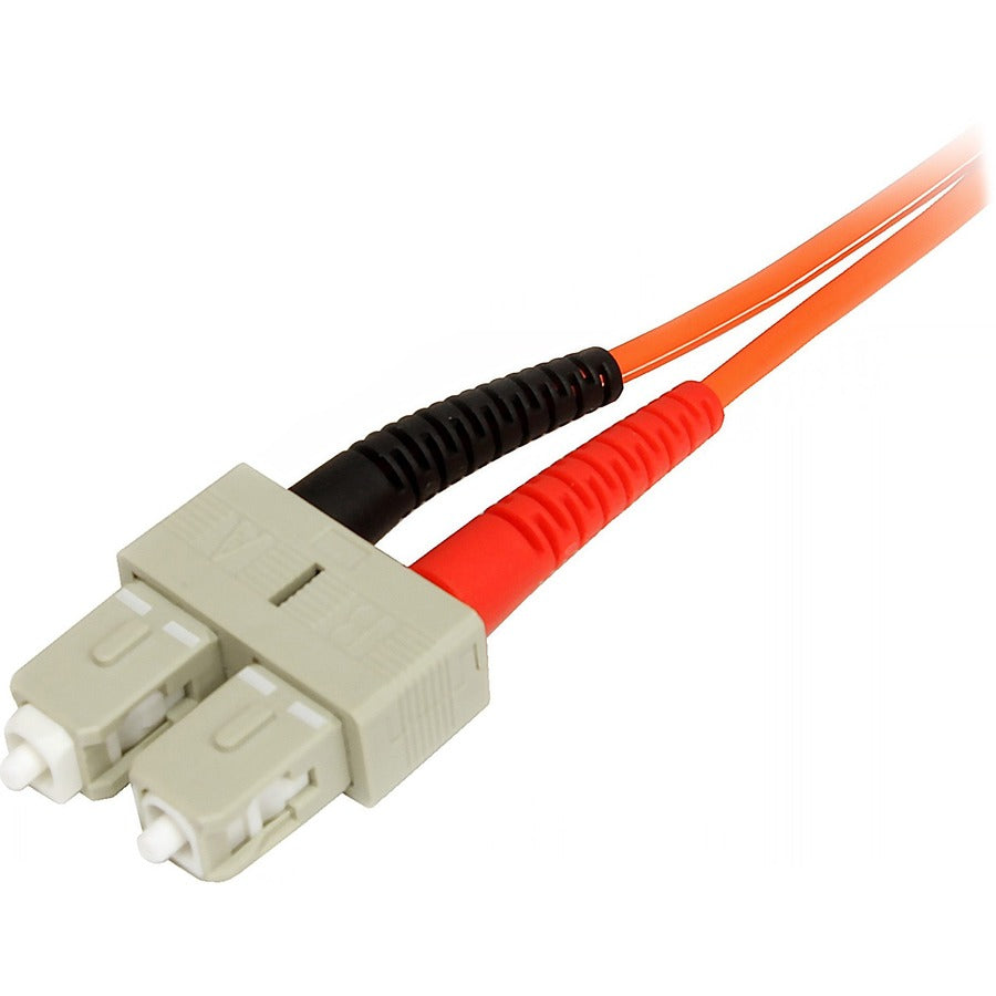 StarTech.com Câble fibre optique 1 m - Duplex multimode 50/125 - LSZH - LC/SC - OM2 - Câble de brassage fibre LC vers SC 50FIBLCSC1