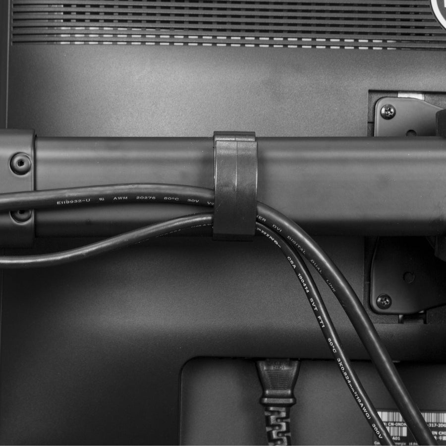 StarTech.com Bras triple pour moniteur de bureau – 3 écrans VESA 27" – Support sur poteau articulé ergonomique réglable en hauteur – Pince/œillet ARMTRIO