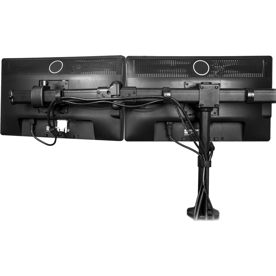 StarTech.com Bras triple pour moniteur de bureau – 3 écrans VESA 27" – Support sur poteau articulé ergonomique réglable en hauteur – Pince/œillet ARMTRIO