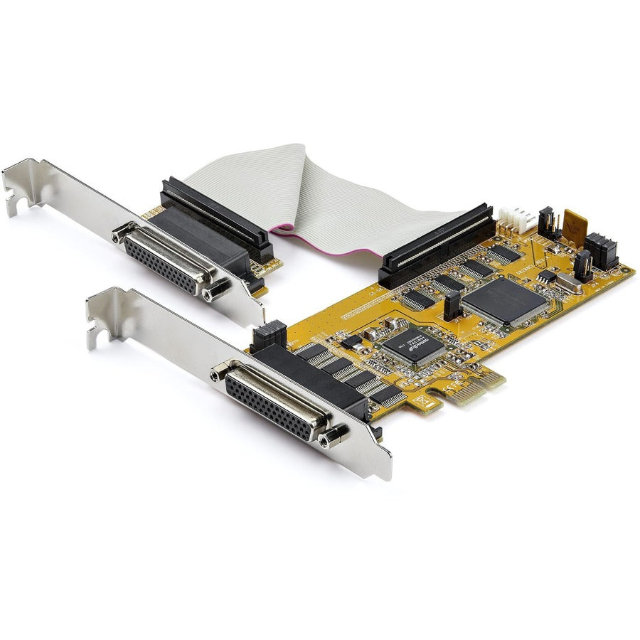 StarTech.com Carte adaptateur série PCI Express RS232 8 ports – PCIe vers contrôleur série DB9 16C1050 UART – Profil bas – ESD 15 kV – Win/Linux PEX8S1050LP