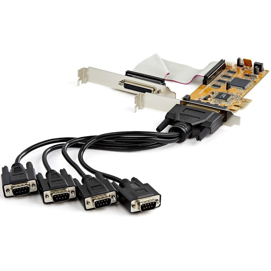 StarTech.com Carte adaptateur série PCI Express RS232 8 ports – PCIe vers contrôleur série DB9 16C1050 UART – Profil bas – ESD 15 kV – Win/Linux PEX8S1050LP