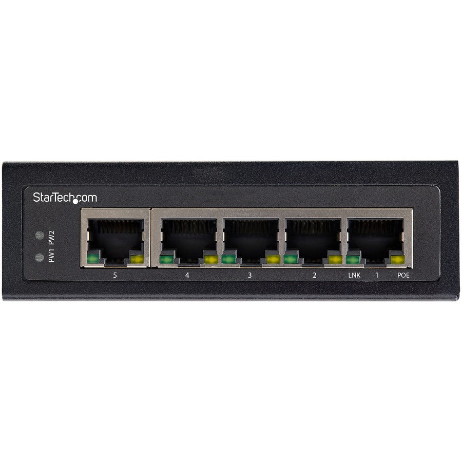 StarTech.com Switch PoE Gigabit industriel 5 ports 30 W - Switch Power Over Ethernet - Switch réseau GbE POE+ - Non géré - IP-30 IESC1G50UP