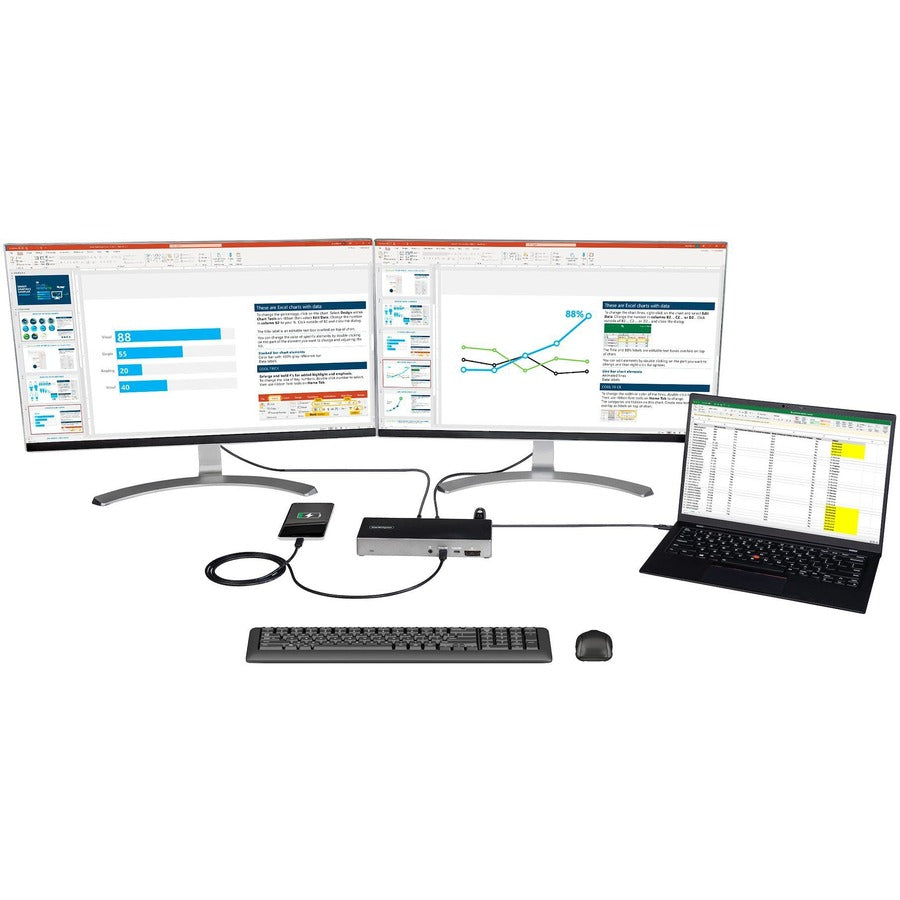StarTech.com USB C Dock, Triple 4K Monitor USB-C Docking Station with DP 1.4 & DSC, 2x DisplayPort & 1x HDMI, 100W PD, 6x USB (2x 10Gbps) DK31C2DHSPD