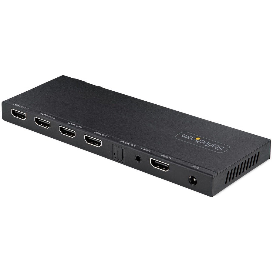 StarTech.com Répartiteur HDMI 4 ports, 4K 60 Hz HDMI 2.0, répartiteur HDMI 1 entrée 4 sorties, répartiteur HDMI 4K avec détartreur intégré, affichage/sortie HDMI 1x4 HDMI-SPLITTER-44K60S