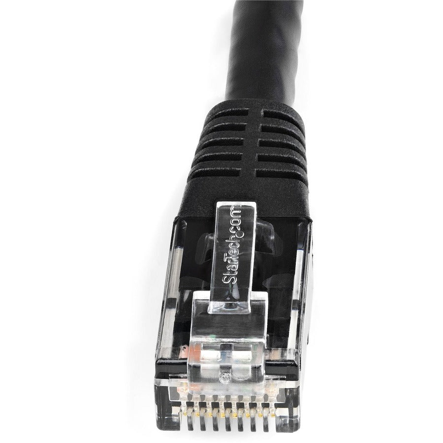 StarTech.com Câble Ethernet CAT6 de 2,4 m – Gigabit moulé noir – 100 W PoE UTP 650 MHz – Cordon de brassage catégorie 6 Câblage certifié UL/TIA C6PATCH8BK