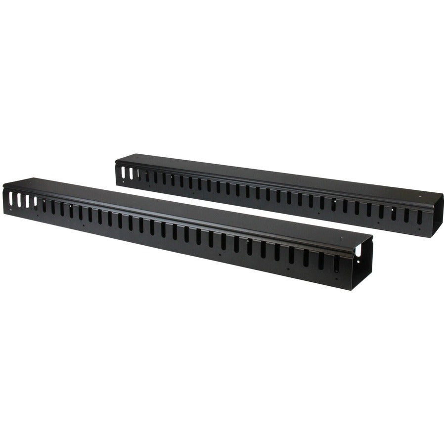 StarTech.com Vertical Cable Organizer with Finger Ducts - Vertical Cable Management Panel - Rack-Mount Cable Raceway - 0U - 6 ft. CMVER40UF