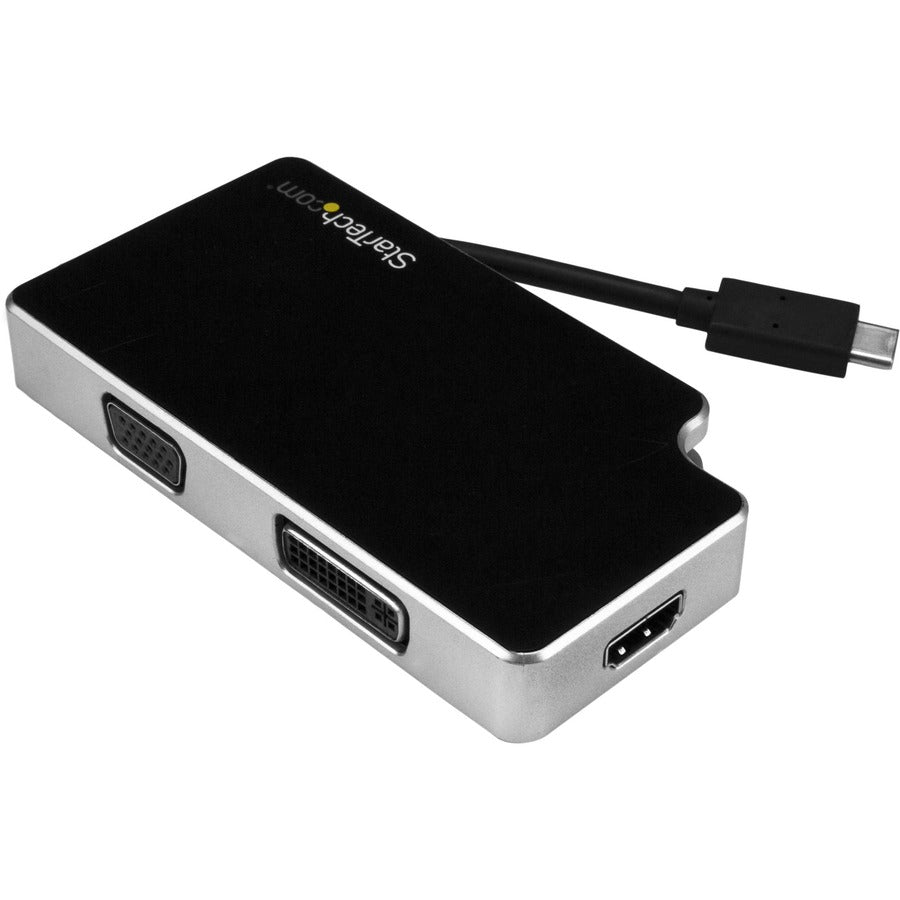 StarTech.com Adaptateur multiport USB C - UHD 4K - USB C vers VGA / DVI / HDMI - Adaptateur USB C CDPVGDVHDB